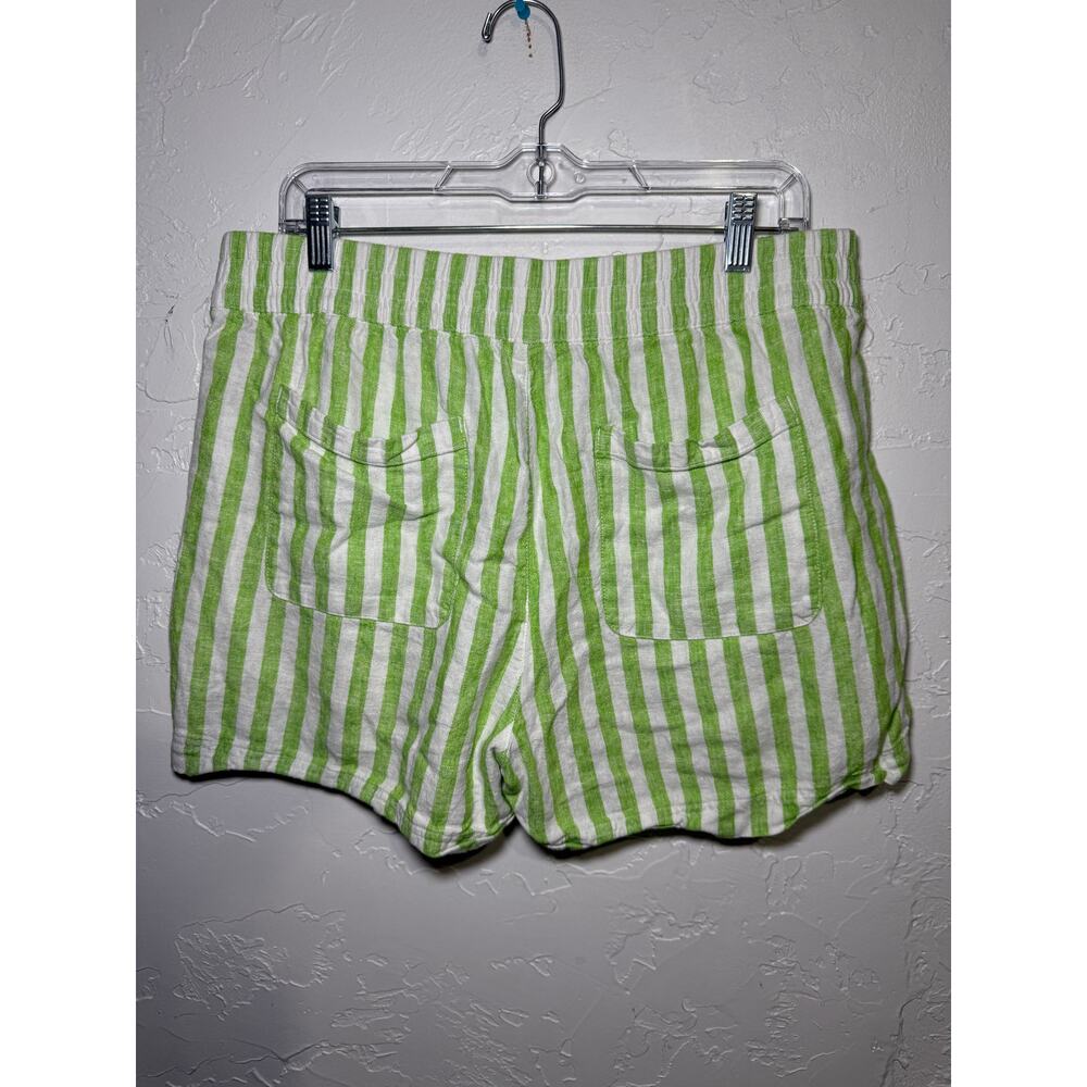 Old Navy striped linen pocket pull on shorts‎ womens large comfort coastal boho - Picture 3 of 9